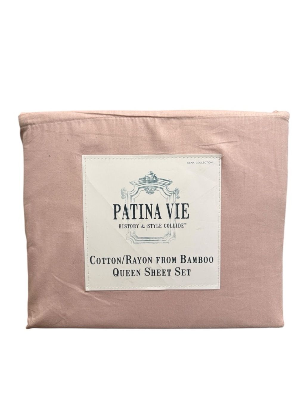 Patina Vie Queen Sheet Set Pink Bamboo Cotton Blend 4pc Soft